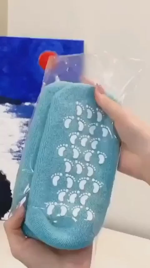 Reusable Silicone Spa Gel Socks For Dry Feet And Cracked Heel Treatment – Moisturizing